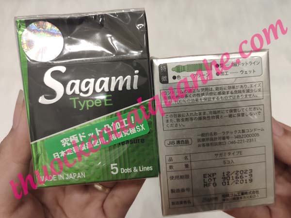 Bao cao su Sagami Type E (hộp 5 cái)