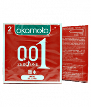 Bao cao su Okamoto 0.01 Siêu Mỏng (Hộp 2 cái)